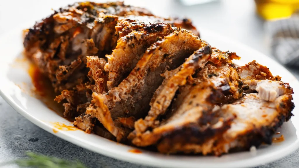 Juicy and tender pork tenderloin served fresh